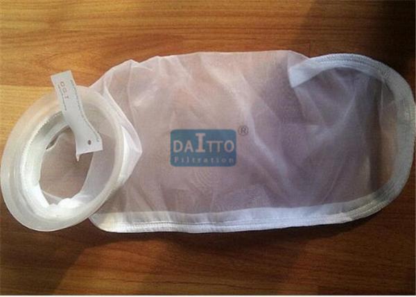 Plastic Ring Liquid Filter Bags Nylon Filter Mesh Excellent Thickness Uniformity