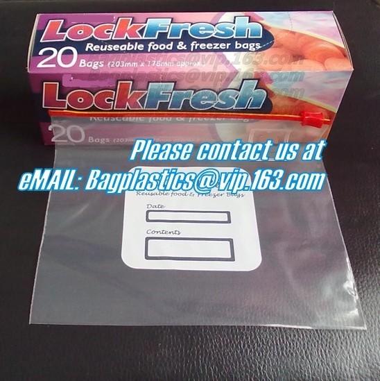 Lock Fresh, Seal Fresh, Slider Zipper Bags, Freezer Bags, Food Grip Seal, Enssential Housewares, Tramontina