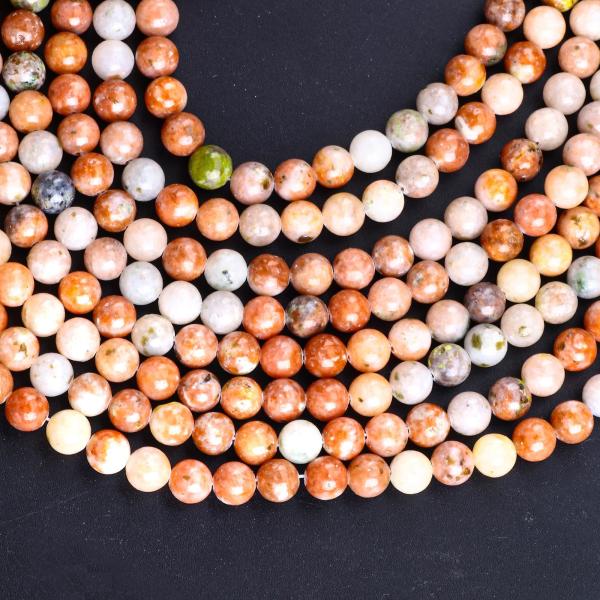 8 мм Красный сливовый цветок драгоценный камень Лечебный кристаллический камень Бусы для изготовления ювелирных украшений