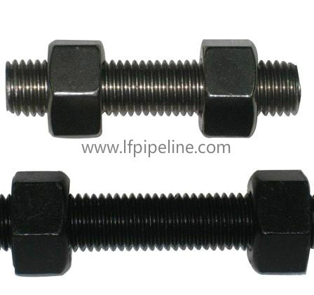 Black Double Threaded Stud Bolt And Nut Made in China