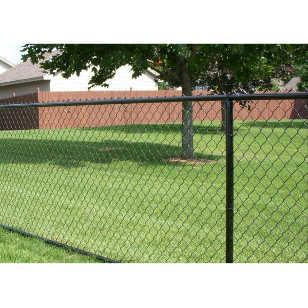 Black Pvc Coated 5 Foot Steel Chain Link Fencing Lightweight