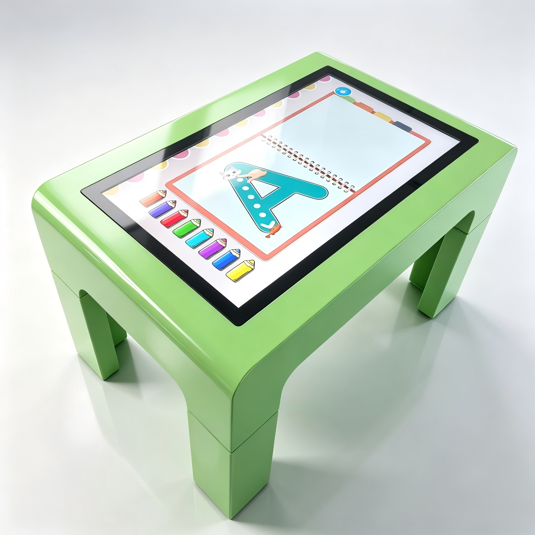 PCAP Touch Screen Table 32 43 55 Inch PC Win OS Detachable Legs For Kids Pre-education Meetings