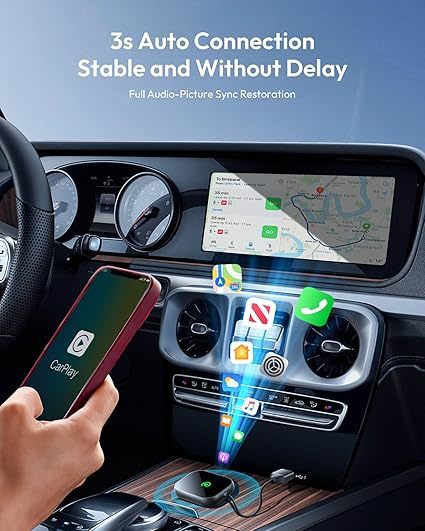 Wireless Carplay Adapter For Iphone Car Audio Player Plug And Play With Streaming Apps