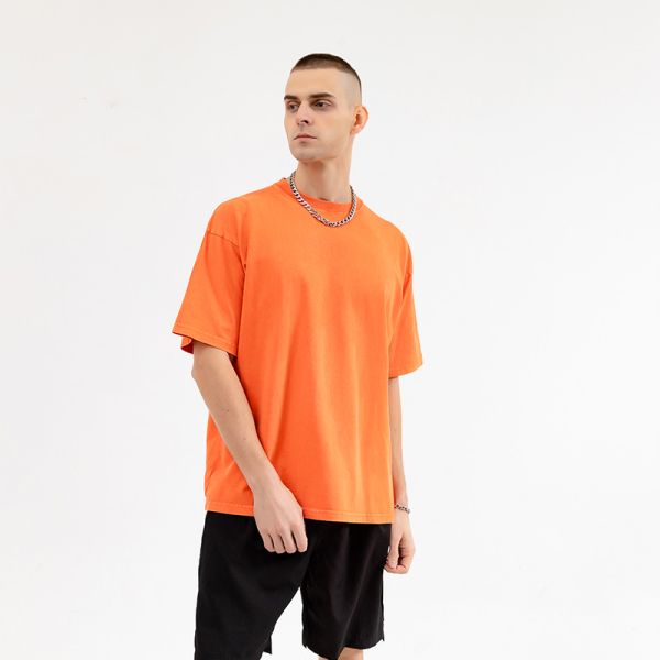 Wholesale Custom Printed T Shirt for Men Cotton Plain Oversize Acid Wash Boxy Summer Blank T-Shirt
