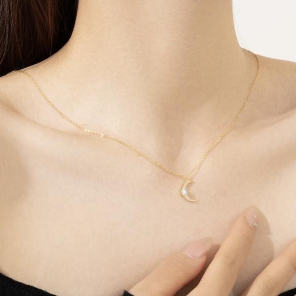 Elegant Fashion Pearl Necklace Geometric Hexagonal Fashion Diamond Necklace