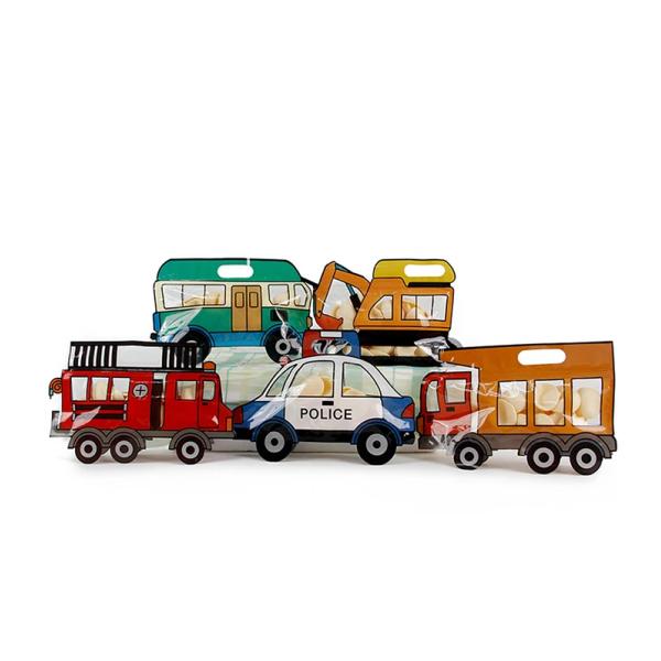 CMYK 4 Color Offest Printed School-Shaped Standing Bag for Children's Gift Candy Packaging