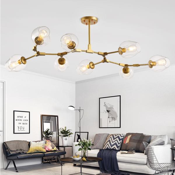 Modern large glass pendant light fixtures for living room Bedroom Kitchen hanging lamp (WH-GP-08)