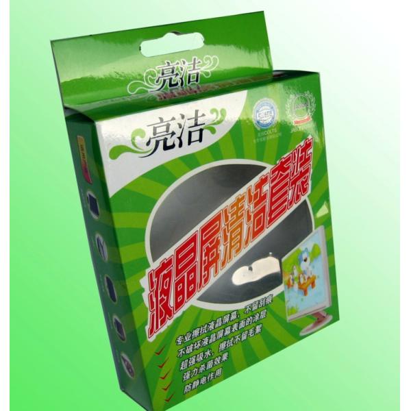 PVC Window Cardboard Box / Printed Cardboard Box Packaging With Hanger