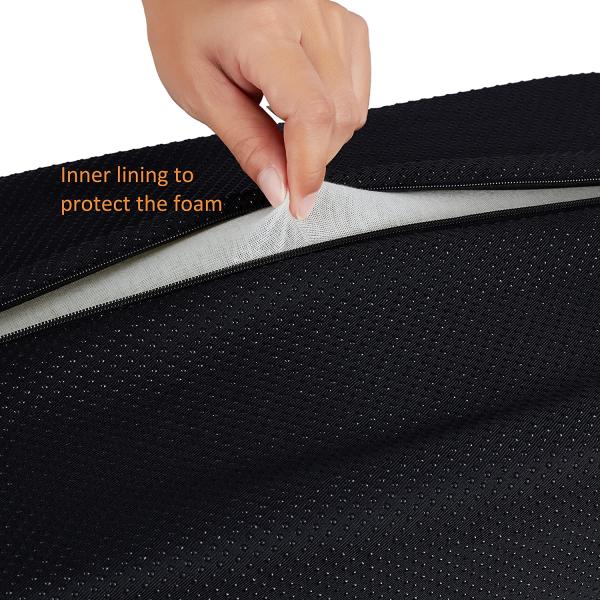 Office Footrest Memory Foam Cushion for Home and Work Black 3D Mesh Customized Color