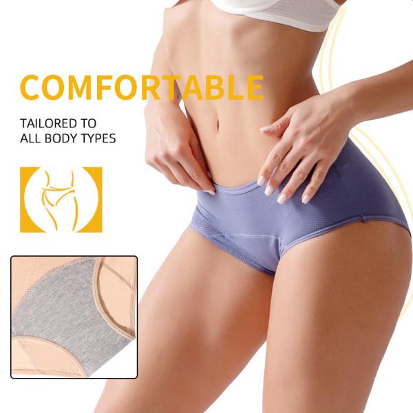 Bamboo Viscose Fabric Leak Proof Period Underwear L-8XL Female  3 Layers