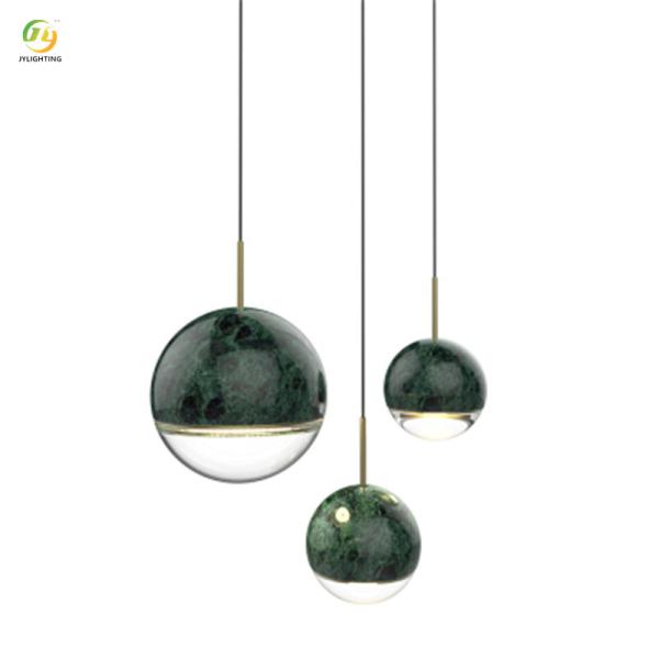 JYLIGHTING Nórdico Simple Moderno Lujo Creativo Restaurante Bar Dormitorio Mesita de Noche Mesa de Comedor Cabezal Único Mármol Moderno Lámpara Colgante