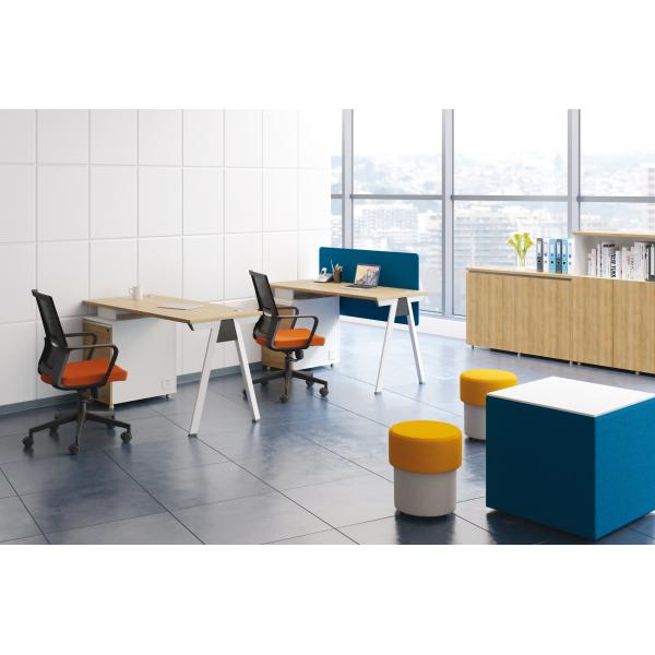 1.2M / 1.4M Office Desk Wooden With Metal Legs Good Raw Material