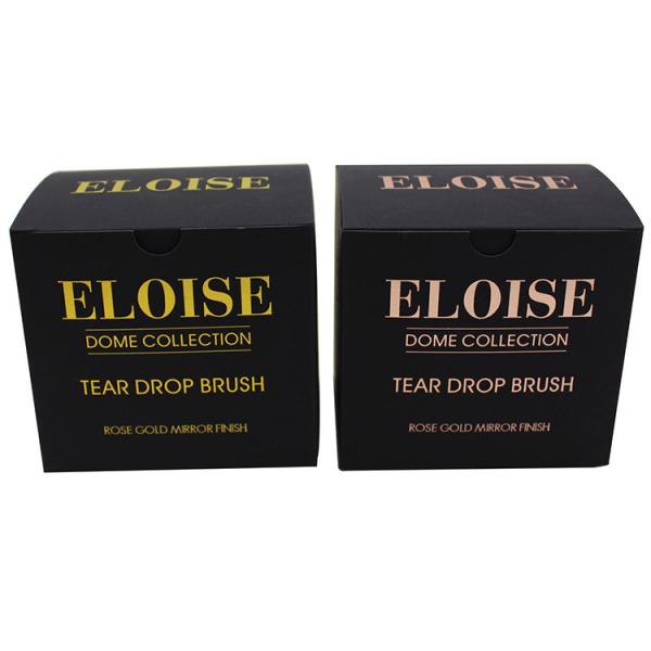 Matte Black And Rose Gold melhor embalagem cosmética Caixa de papel para escova de maquiagem