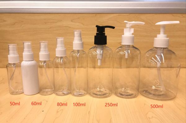 250ml 400ml 500ml PET Trigger Sprayer Bottle For Trip And Disinfection