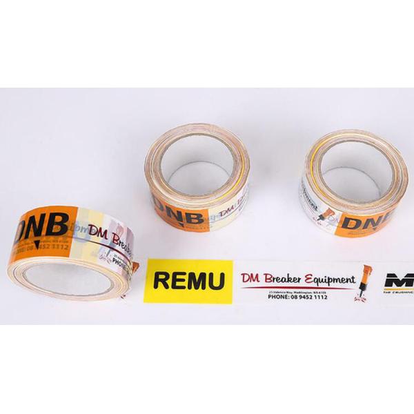 Personalized Red / Black / Yellow Bopp Adhesive Tape For Box Seal Packaging