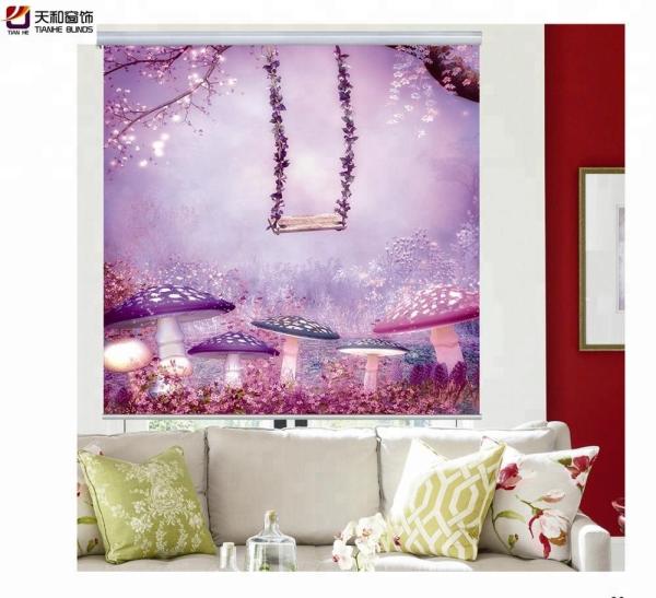 100% blackout custom printed blinds 3d printed roller blinds digital printing blinds shades manufacturer for Saudi Arabi