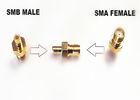 Weatherproof SMB RF Coaxial Connectors , SMB Male To SMA Female SMB Antenna Connector