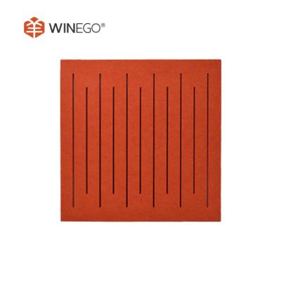 Engraving Wall Polyester Acoustic Panels , Polyester Fiber Acoustic Board OEM ODM