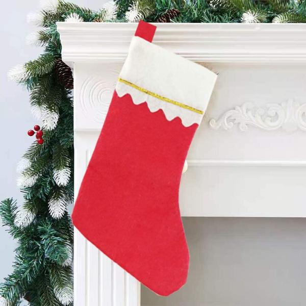 Red And White EN79 3MM Felt Christmas Sock Ornaments