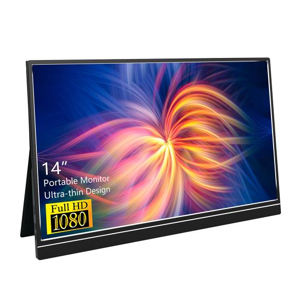 1080P Full HD 14 Inch Portable Monitor For PS4 / XBOX ONE / SWITCH