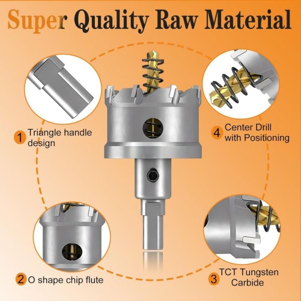165mm TCT Boring Bit Gyroscopic Balanced Cylinder For Architectural Metal Facades