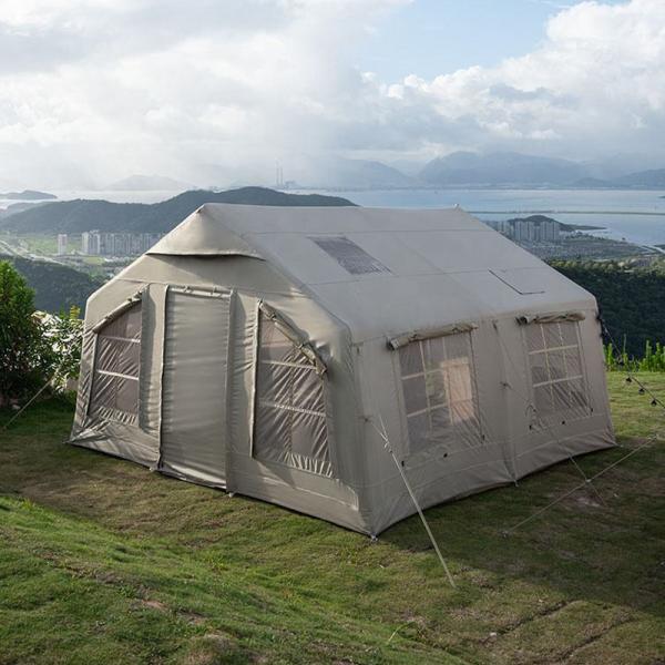 Tente gonflable extérieure personnalisée Tente de camping gonflable à deux chambres