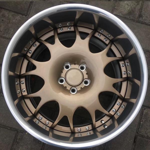 Customized 2 piece 22 inch wheel super deep concave brushed bronze polished lip car rim forged wheels