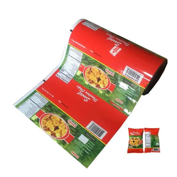 Customized Printed Aluminum Foil Laminated Roll Film Plastic Puffs Food Popcorn Potato Chips Packaging Bag