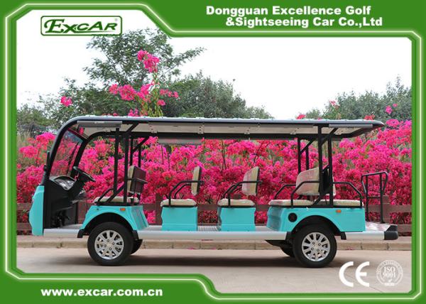 White 72V Electric Sightseeing Cart For 14 Person / electric passenger Bus