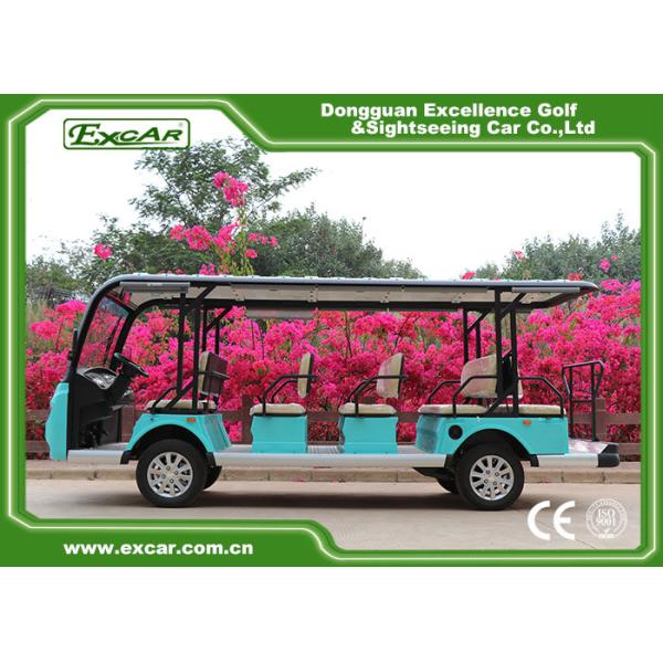 Carro de visita turístico de excursión eléctrico blanco 72V para 14 personas/el autobús eléctrico del pasajero