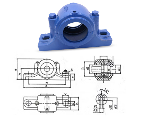 High Rigidity Bearing housing SN522 Printing machinery bearings