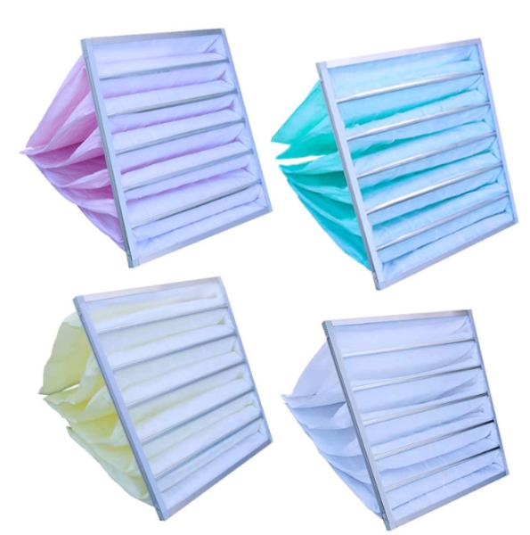 Sturdy Aluminum Frame HVAC F8 Bag Filter Synthetic Fiber Air Filter