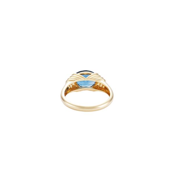 London Blue CZ Heirloom Ring in 925 Sterling Silver for Women's Wedding Dinner Party