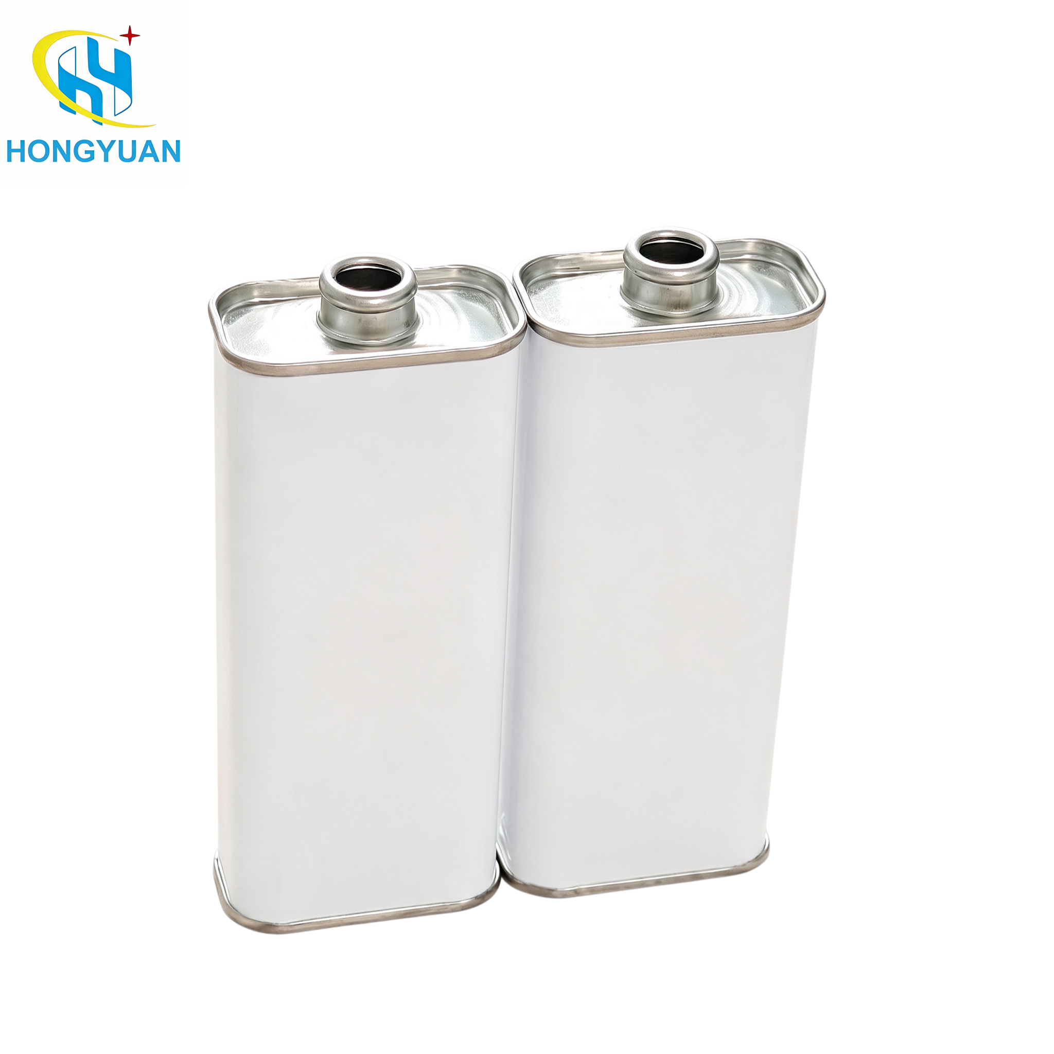 133ml Empty Tinplate Metal Can Rectangular Flat Shape with Screw Spout for Lighter Fluid Packaging