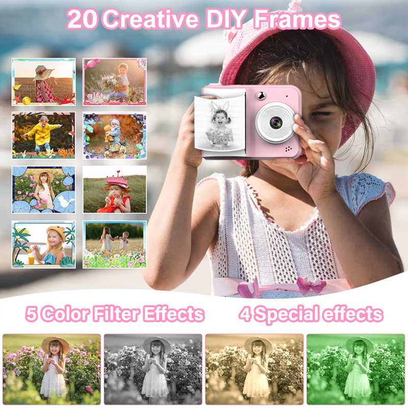 Cross-border Exclusive Supply of Instant Print Digital Cameras, Children's Mini Cameras, High-pixel Toy Mobile Phones, and Camer