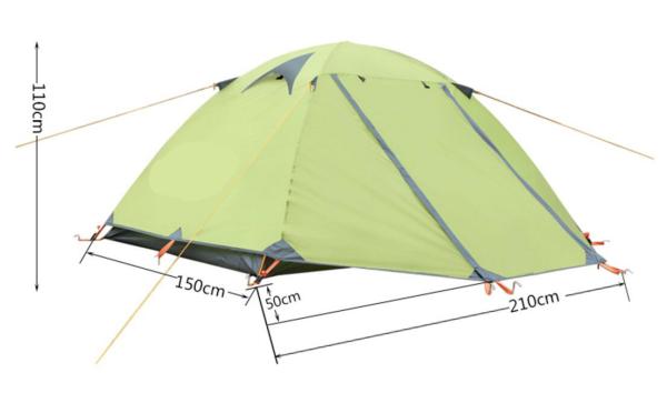 Lightweight 2 Person Camping Backpacking Tent With Carry Bag with Aluminum Pole 4 Season Camping Tent(HT6007)