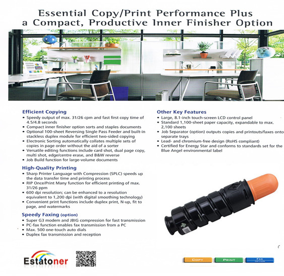 O tonalizador da copiadora de NPG55 Canon, Canon preto copia o tonalizador da máquina para IR1730i/1740i/1750i