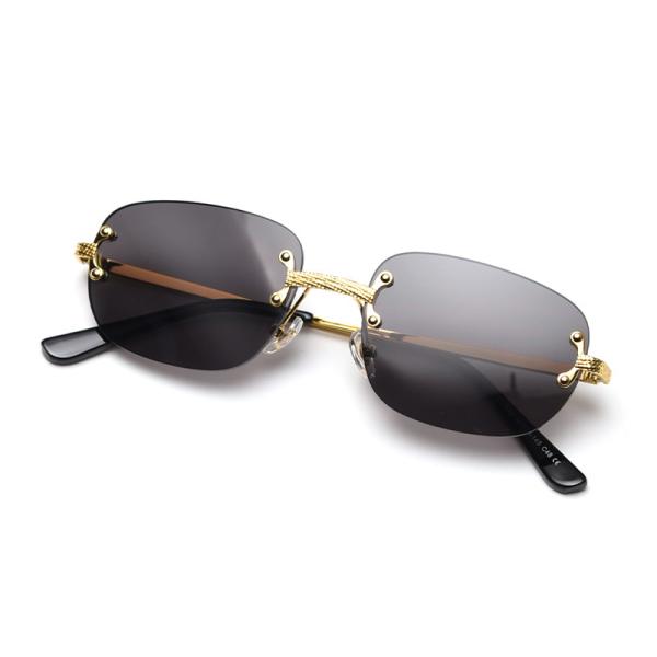 Metal Square Frameless Sunglasses UV400 Punk Personality Street Photography