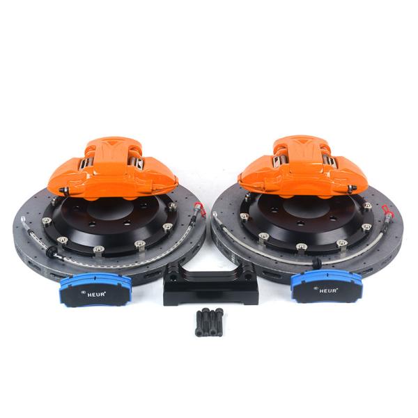 9N Orange Color 380-400mm Brake Disc Auto Parts and Spares 19-20 inch 6-Piston Brake Caliper Rear Wheel