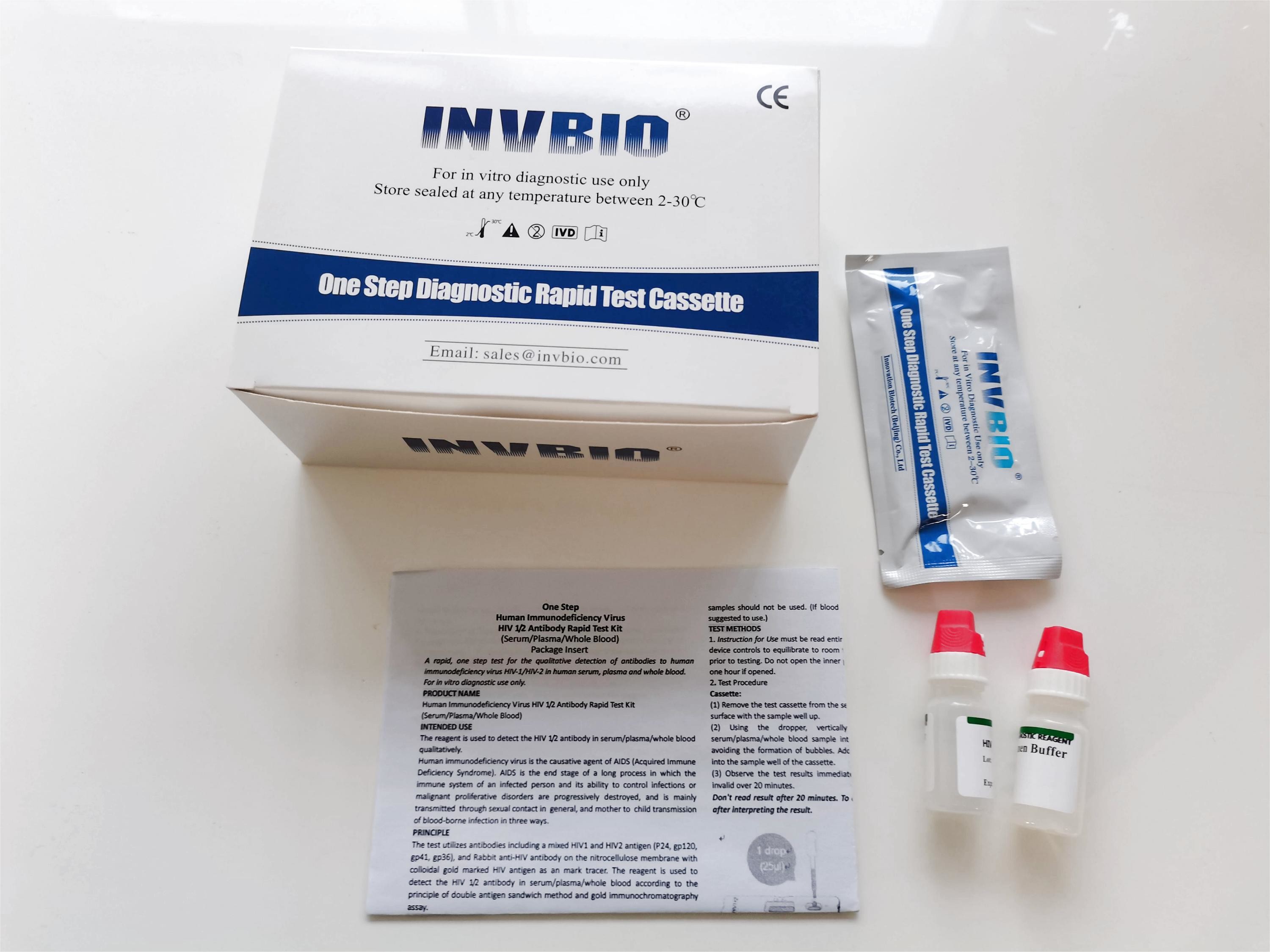 Изготовленные на заказ результаты прокладки наборов теста ВИЧ 25pcs быстрые после 30 минут