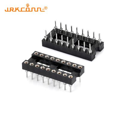 DIP IC Socket Connectors Adaptor Black Solder Header Pins Round Pins Female Pcb Header