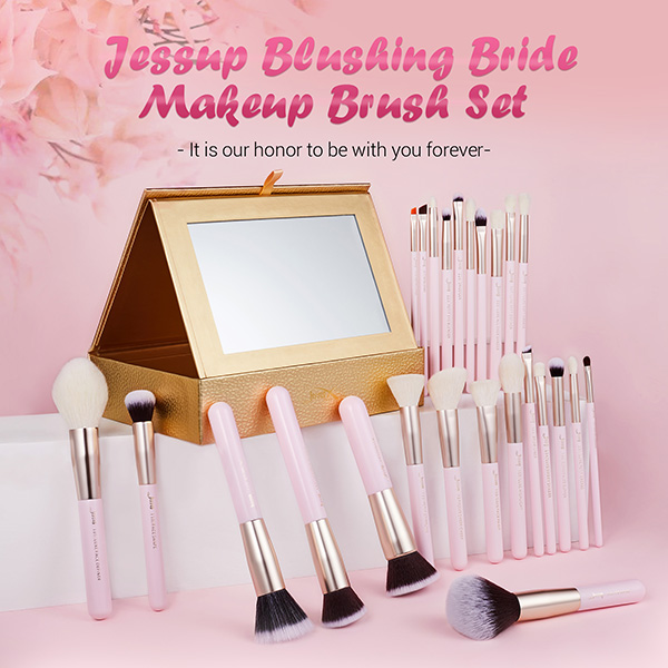 Skin Friendly Goat Hair Jessup 25 Piece Brush Set Pro Art Makeup Brush Set