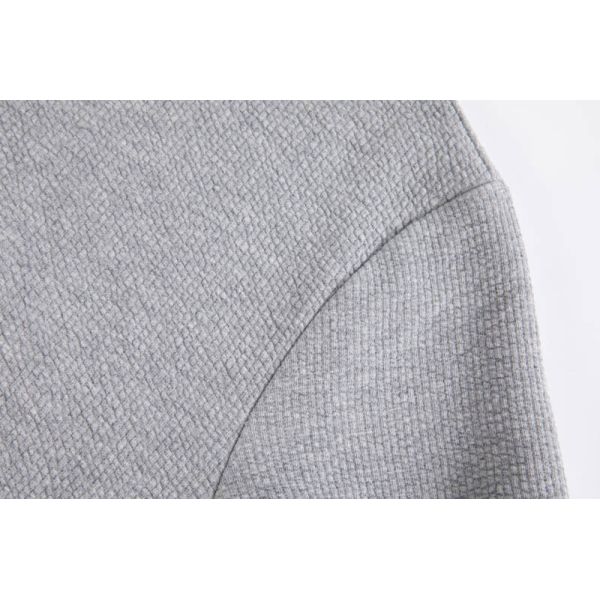 Unisex Cotton-rich Waffle Knit Classic Polo Shirts with Textured Surface and V-neck Placket