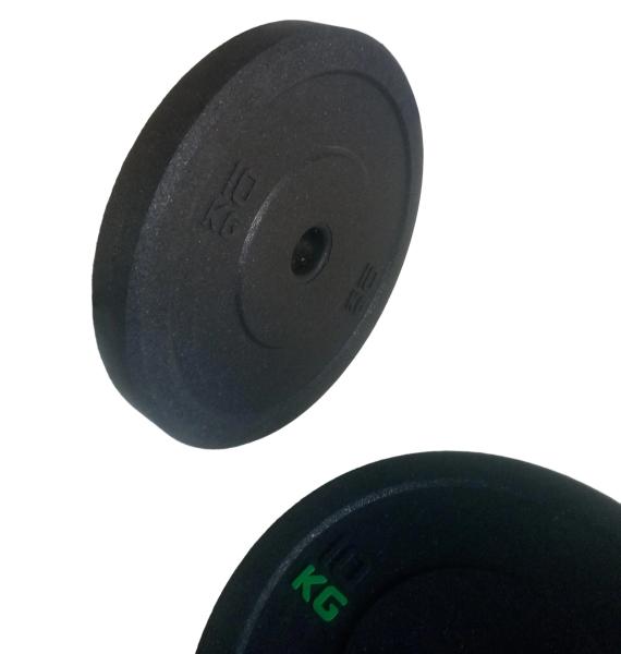 51mm Rubber Dumbbell Plates 15kg Fitness Gear Weight Plates Black