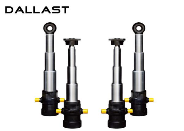 4 Stage Telescopic Cylinder Dumper Dump Truck , Telescopic Hydraulic Ram