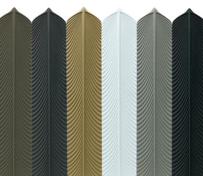 Les feuilles créatives de forme de panneau de mur d'unité centrale de polyuréthane allument la plume en pierre en céramique
