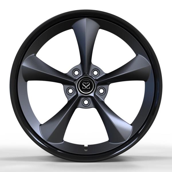 2 morceaux de l'alliage 18inch ont forgé les jantes faites sur commande de Matte Grey Barrel Gloss Black Staggered X6 de centre de roues