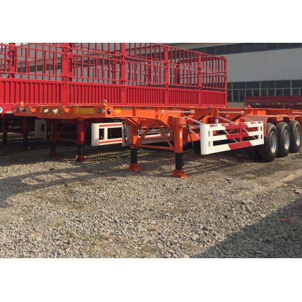 Carbon Mn Steel Flatbed Semi Truck Semi Trailer Truck 12600*3000mm