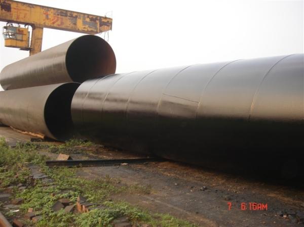 Welded Spiral Pipes with Akzo Nobel 278 Epoxy Resin Coating as pilling pipes under sea