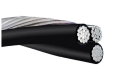 XLPE / PVC Insulated Aerial Bundled Cable , Triplex Service Drop Cable